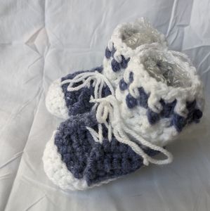Classic Chucks Baby Booties - Denim